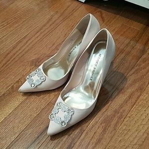 Audrey Brooke Light Pink Diamond Heels 7.5